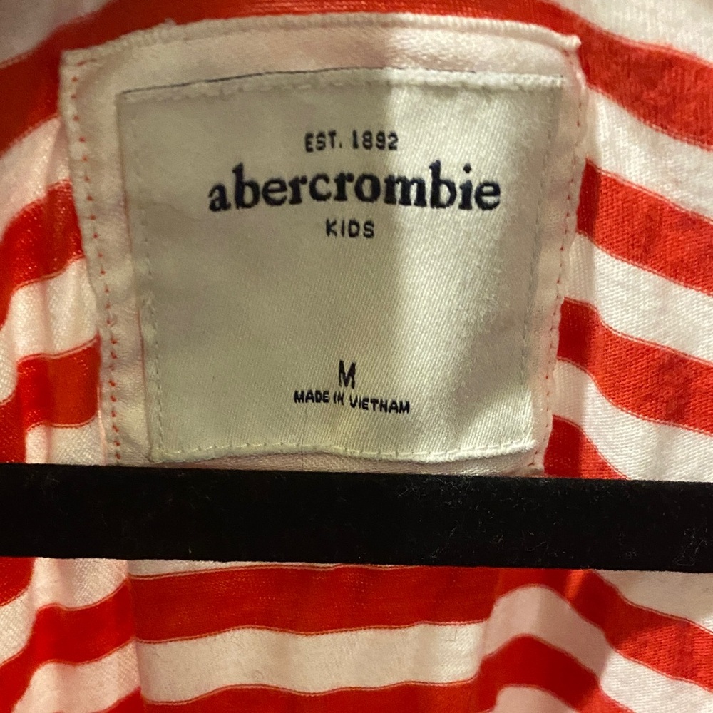 Abercrombie Kids Red and White Striped Long Sleeve Tee - Picture 2 of 6